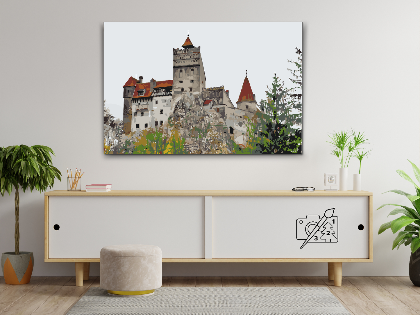 Paint by number - Castle Bran, Rumænien