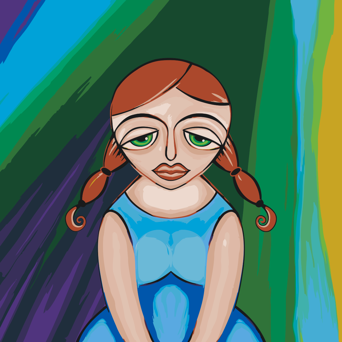Paint by number - Triste pige