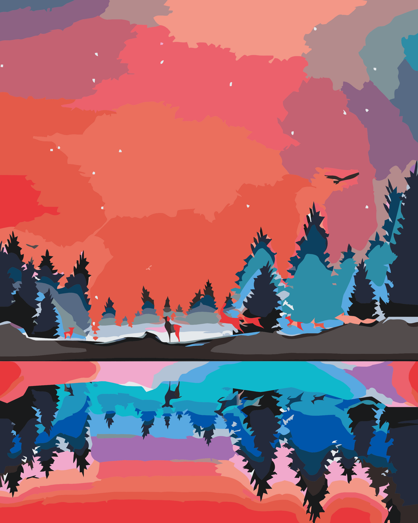 Paint by number - Vinterlandskab 2