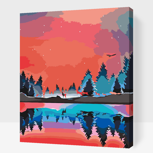 Paint by number - Vinterlandskab 2