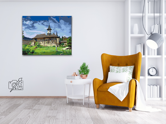 Paint by number - Moldovita Kloster, Rumænien