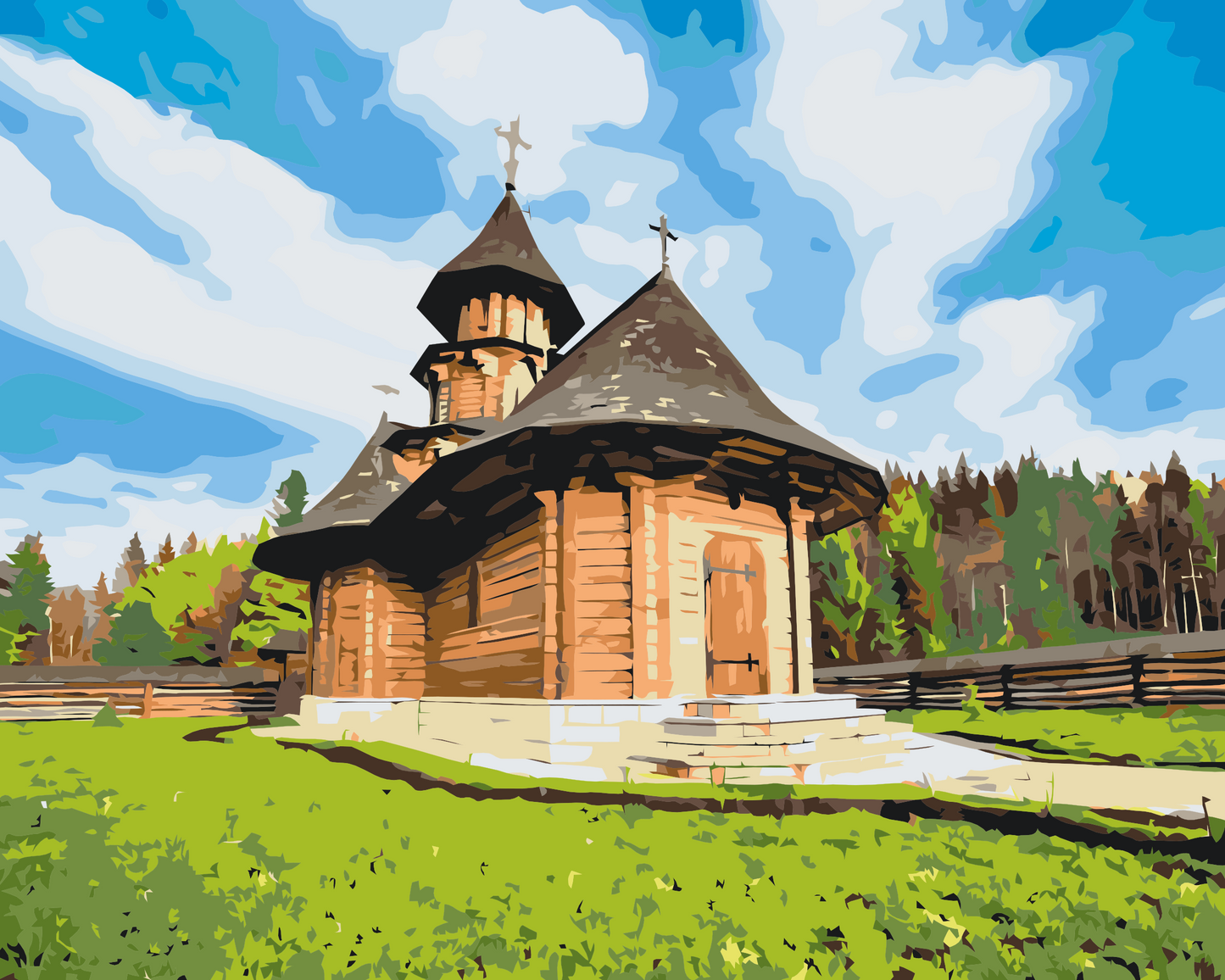 Paint by number - Sihastria. Kloster, Rumænien 2