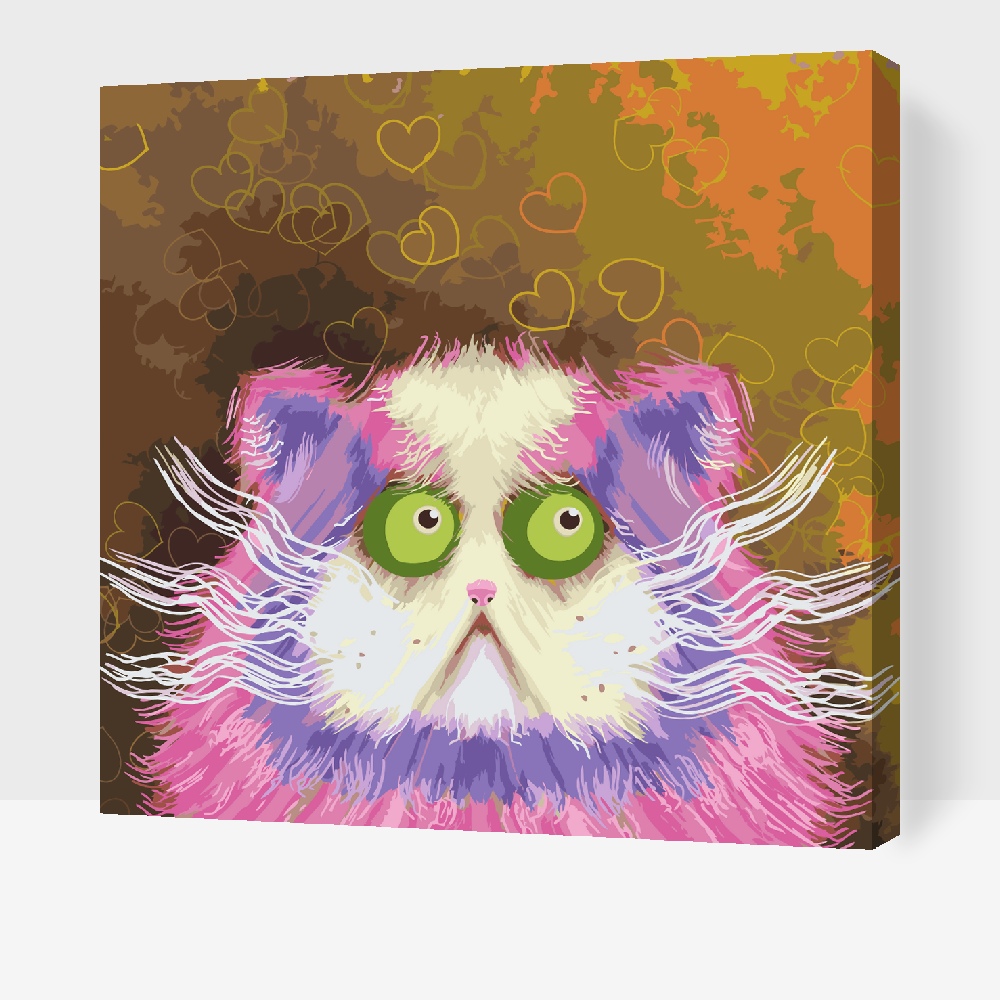 Paint by number - Forvirret kat