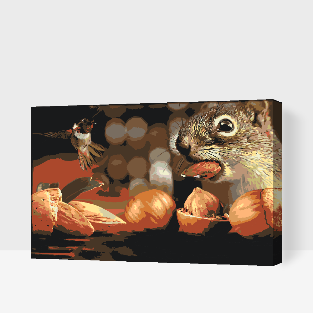 Paint by number - Egern og fugl