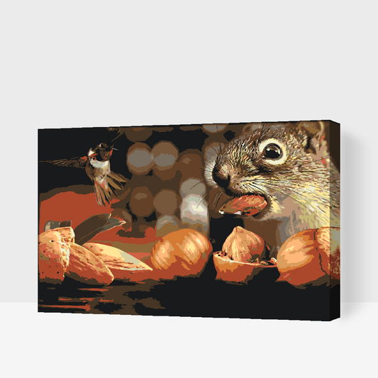 Paint by number - Egern og fugl