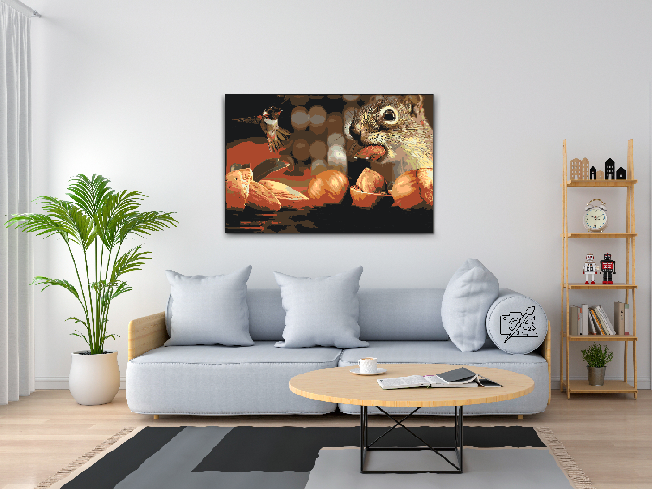 Paint by number - Egern og fugl