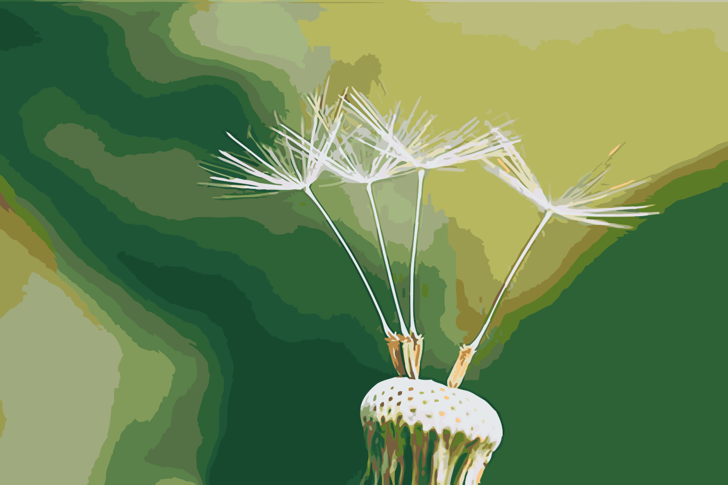 Paint by number - Mælkebøtte