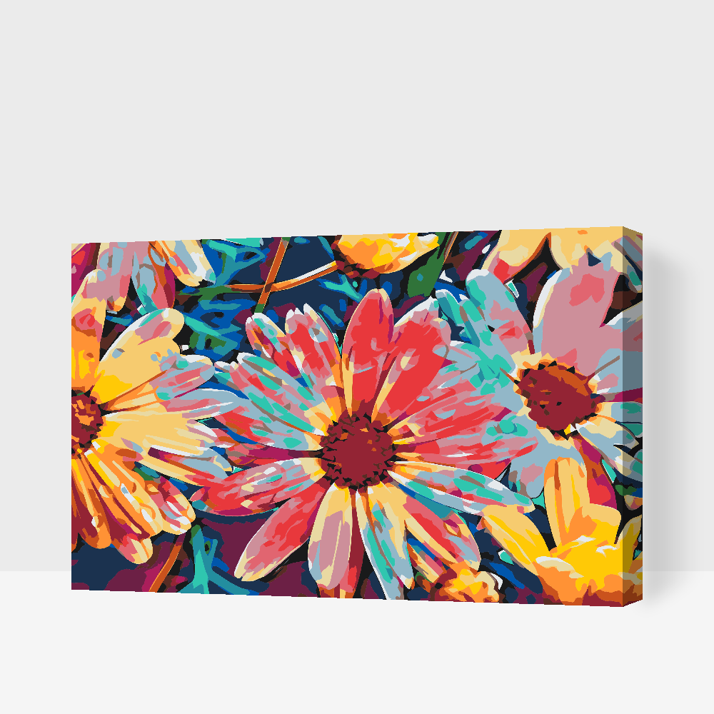 Paint by number - Neonblomster