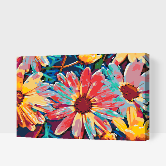 Paint by number - Neonblomster