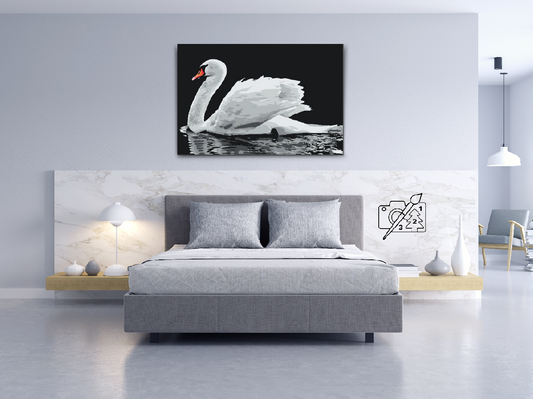 Paint by number - Hvid Svane