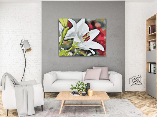 Paint by number - White Lily