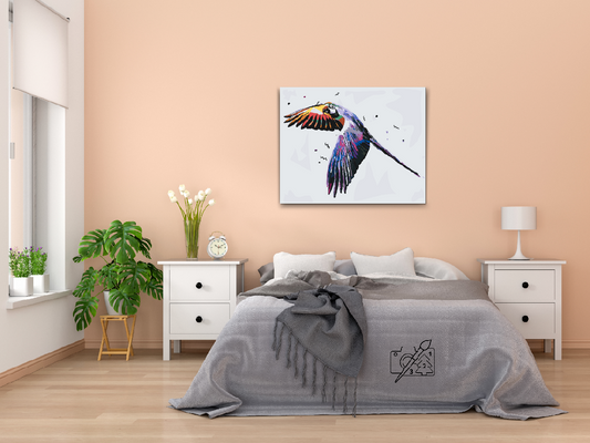 Paint by number - Flyvende papegøje