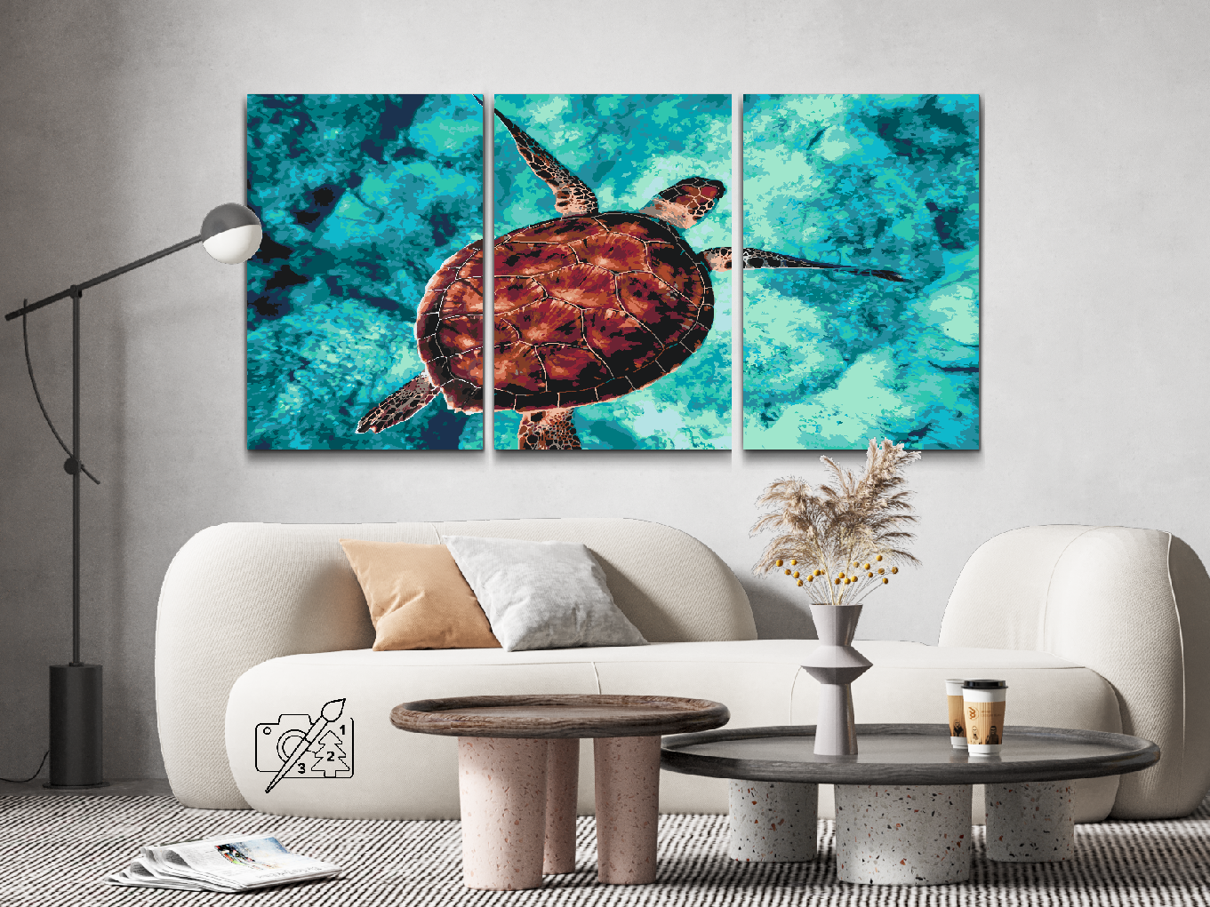 Paint by number - Sea Turtle (sæt af 3)