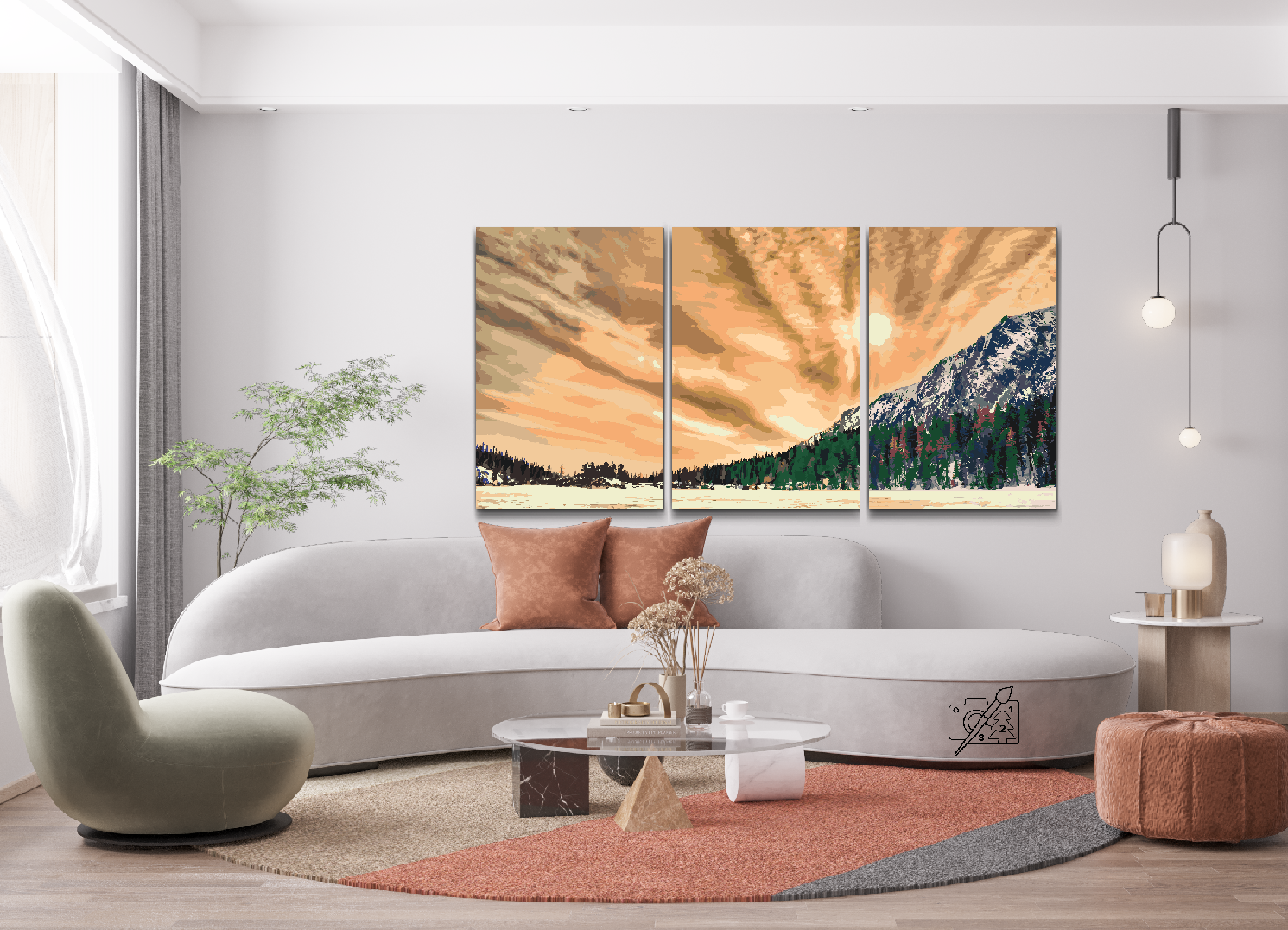 Paint by number - Høje Tatra (sæt af 3)