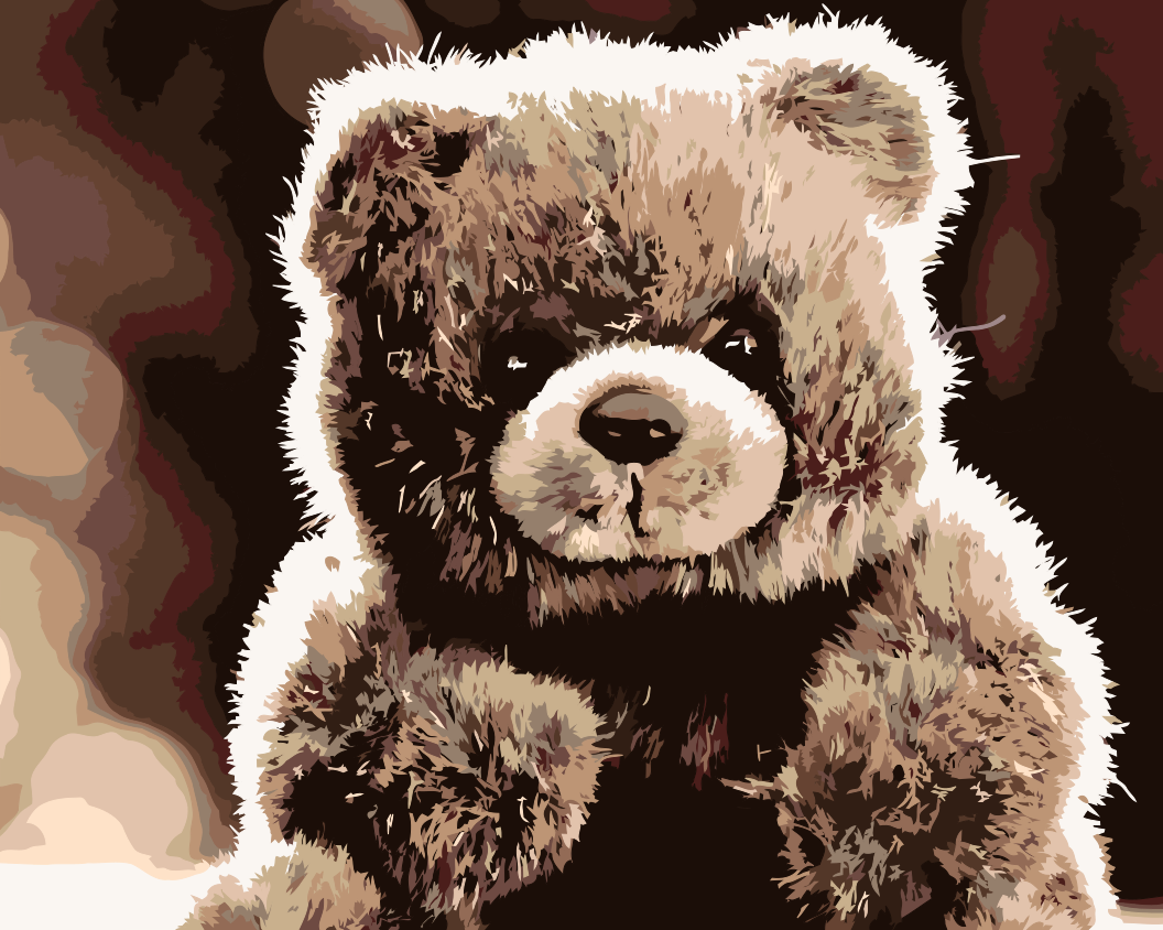 Paint by number - Teddy