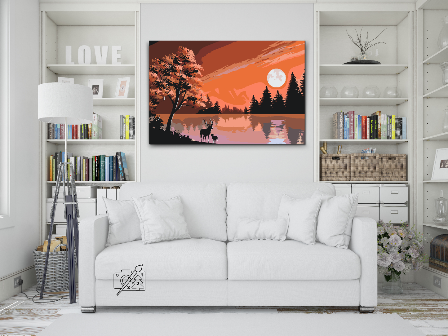 Paint by number - Hjorte i naturen
