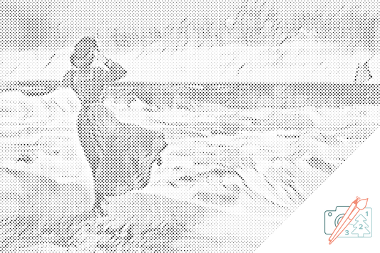 Dotting - Damen på stranden