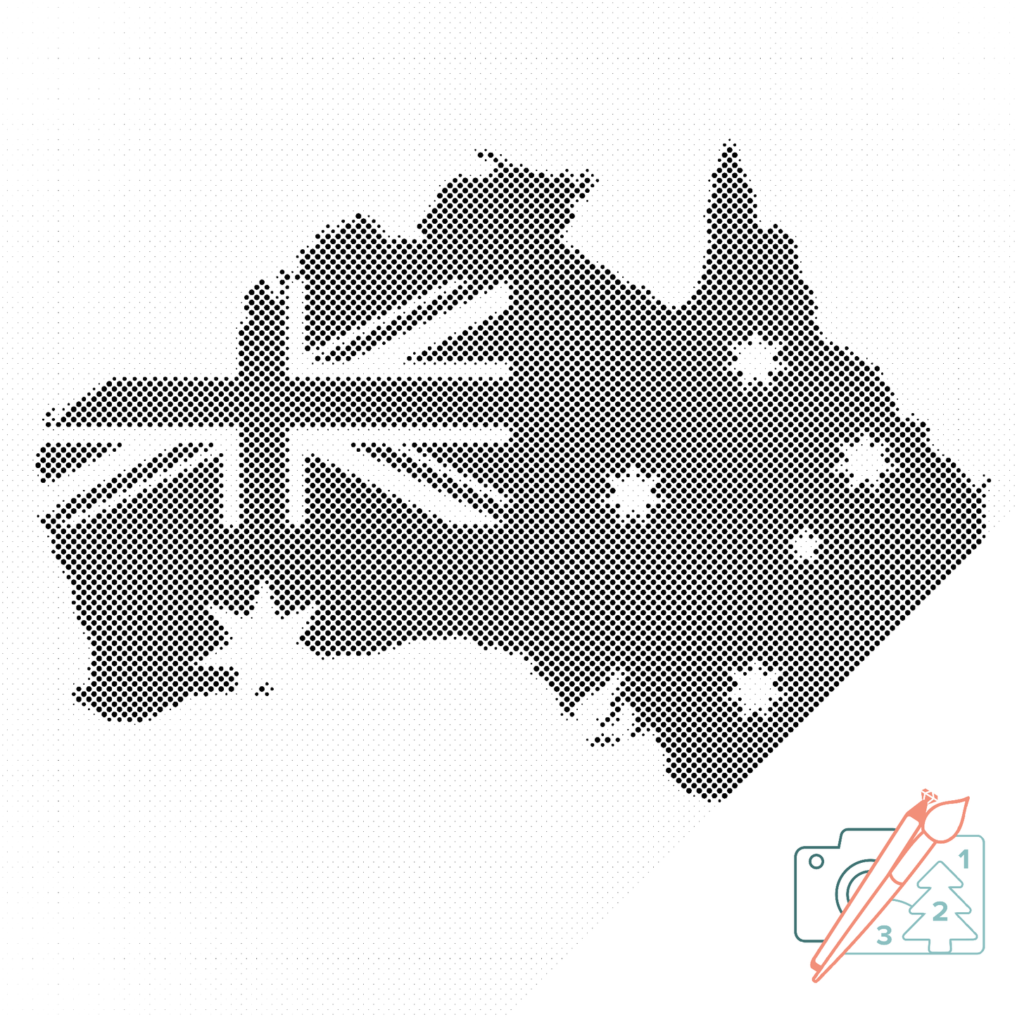 Dotting - Kort over Australien
