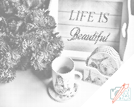 Dotting - Blomster og en kop kaffe