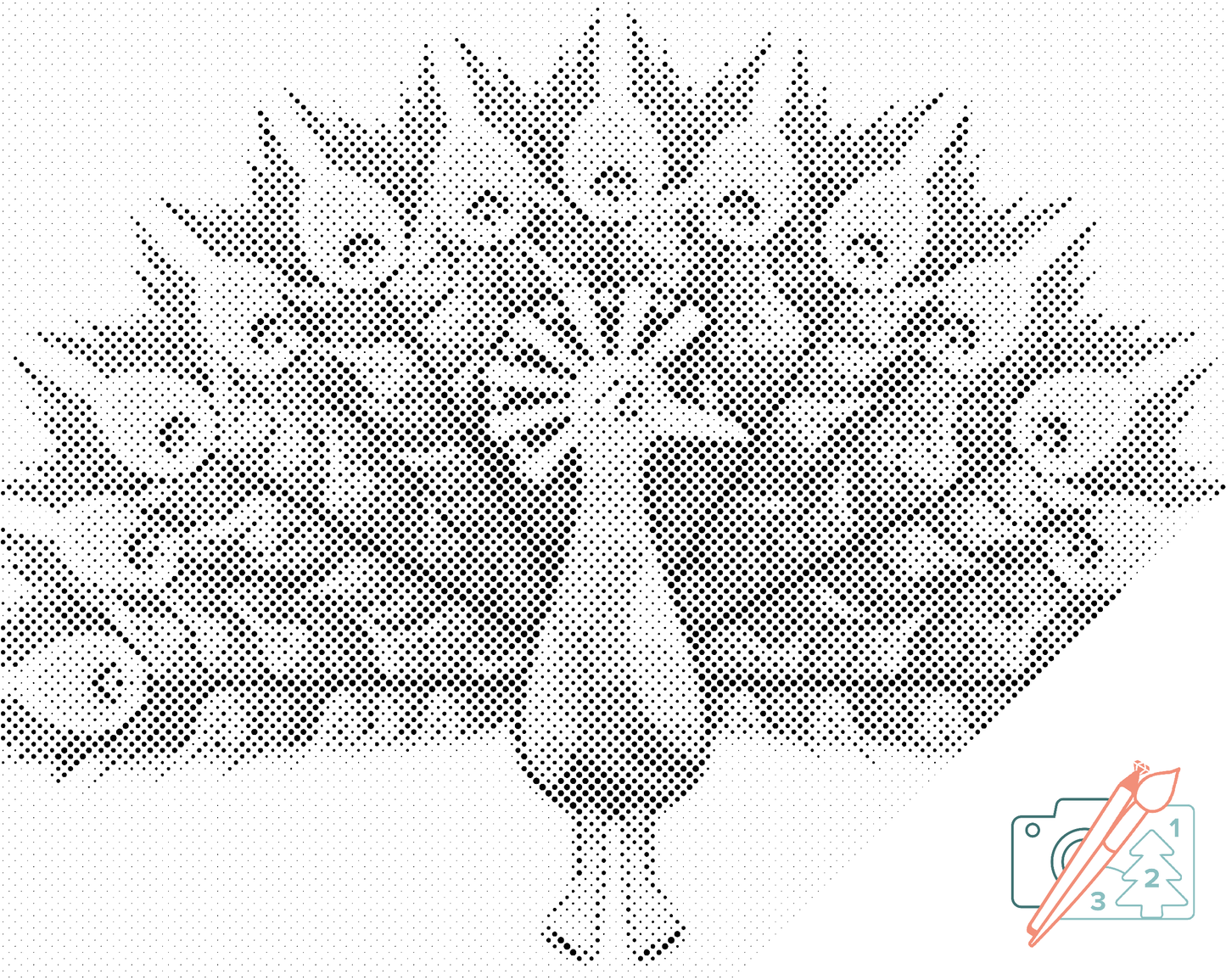 Dotting - Malet påfugl