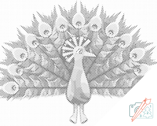 Dotting - Malet påfugl