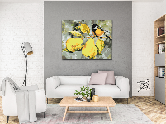 Paint by number - Stor mejse og pærer