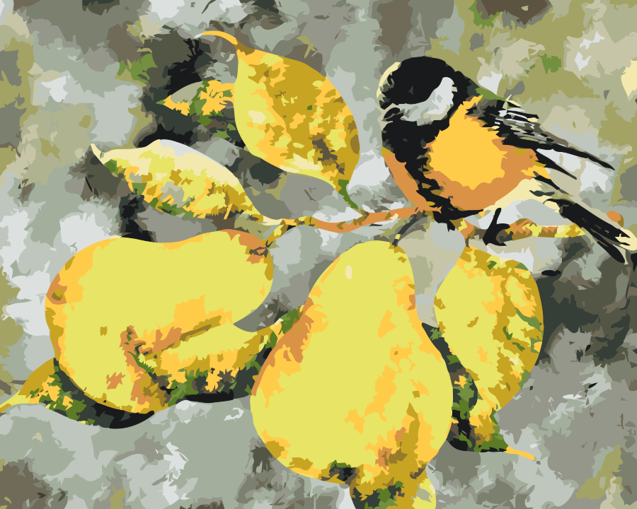 Paint by number - Stor mejse og pærer