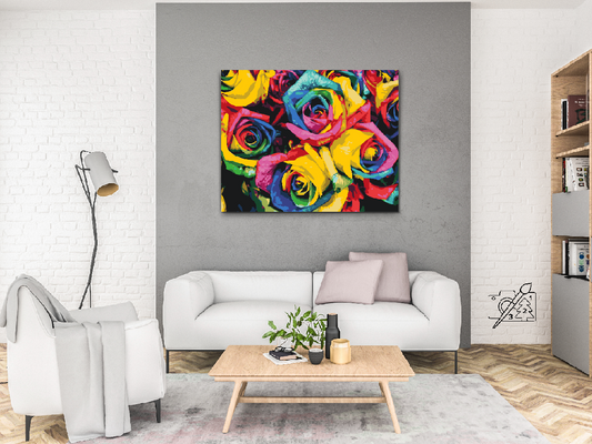 Paint by number - Farverige roser