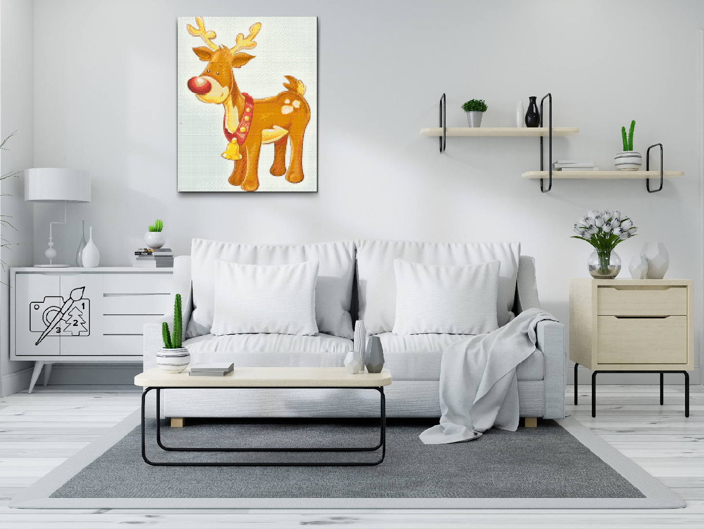 Diamond Paint - Rensdyr-Rudolf