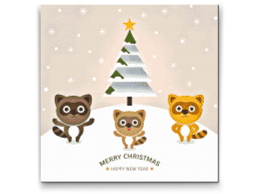 Diamond Paint - Søde vaskebjørne