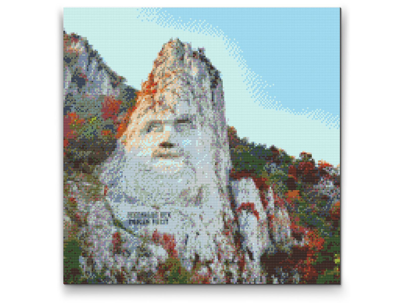 Diamond Paint - Klippeskulptur af Decebalus, Rumænien