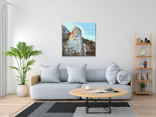 Diamond Paint - Klippeskulptur af Decebalus, Rumænien