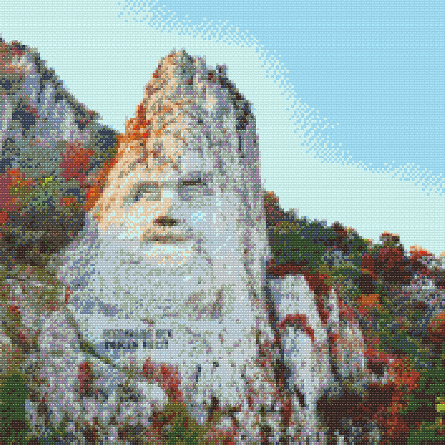 Diamond Paint - Klippeskulptur af Decebalus, Rumænien