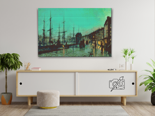 Diamond Paint - John Atkinson Grimshaw - Skibsfart på Clyde