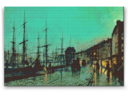 Diamond Paint - John Atkinson Grimshaw - Skibsfart på Clyde