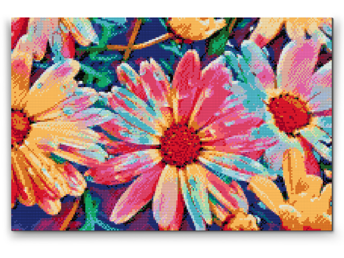 Diamond Paint - Neonblomster