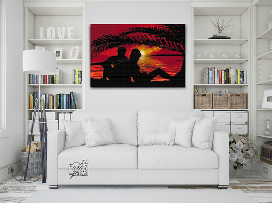 Diamond Paint - Par ved solnedgang