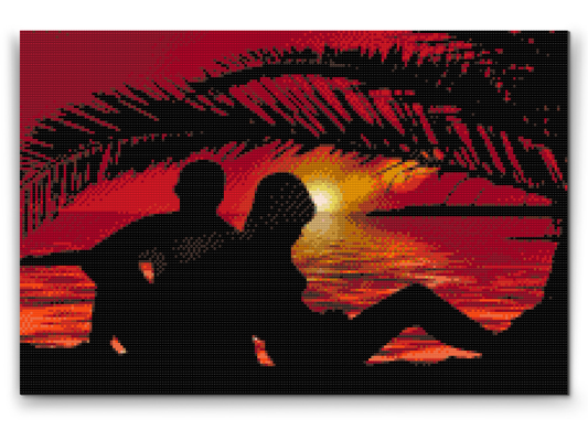 Diamond Paint - Par ved solnedgang