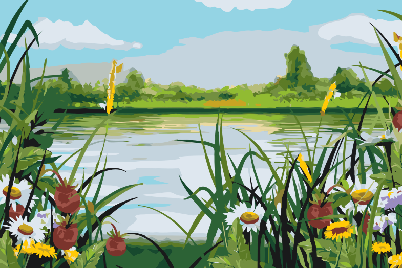 Paint by number - Sommerhave