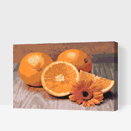 Paint by number - Citrusfrugter, appelsin