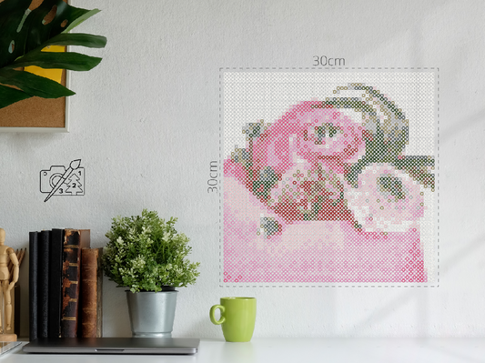 Perleplader - Blomster i en kuvert