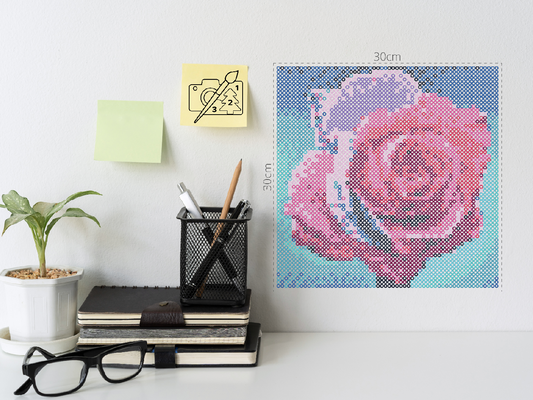 Perleplader - Farverig Rose