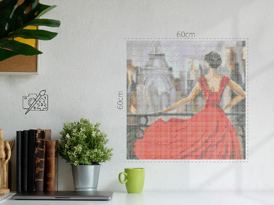 Perleplader - Damen i rødt