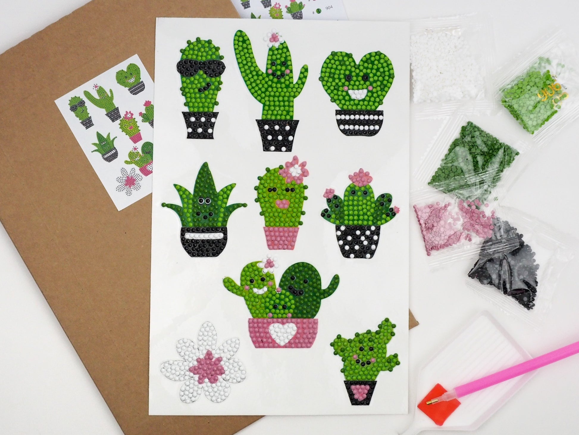 Diamond Painting Sticker - Diamond painting sticker - Happy Cactus
