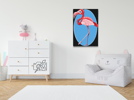 Paint by number - Gående Flamingo