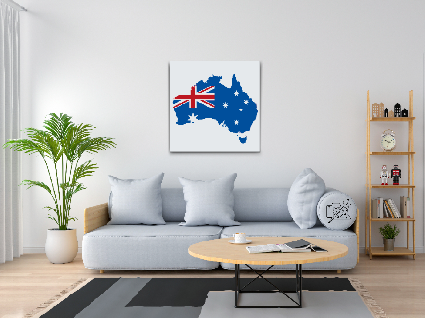 Paint by number - Kort over Australien