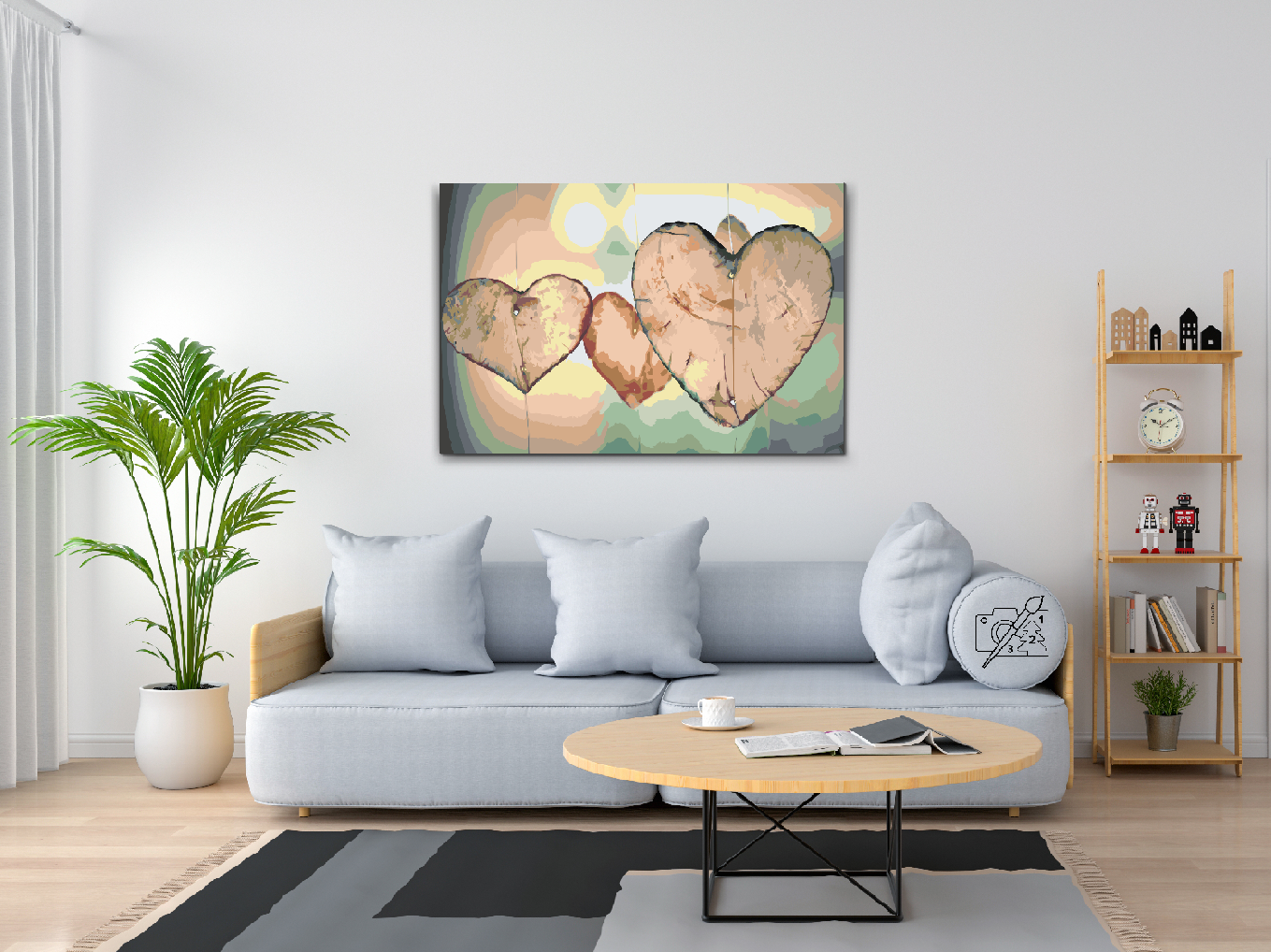 Paint by number - Hjerter