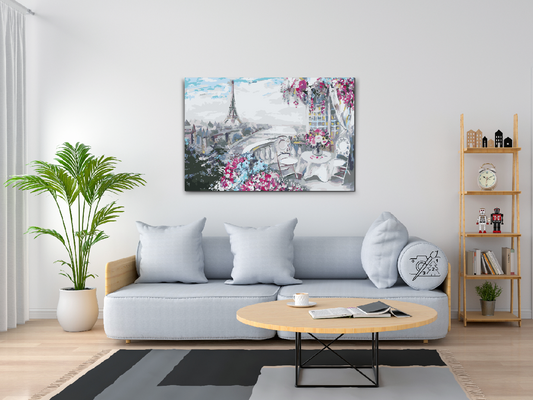 Paint by number - Na terase v Paříži