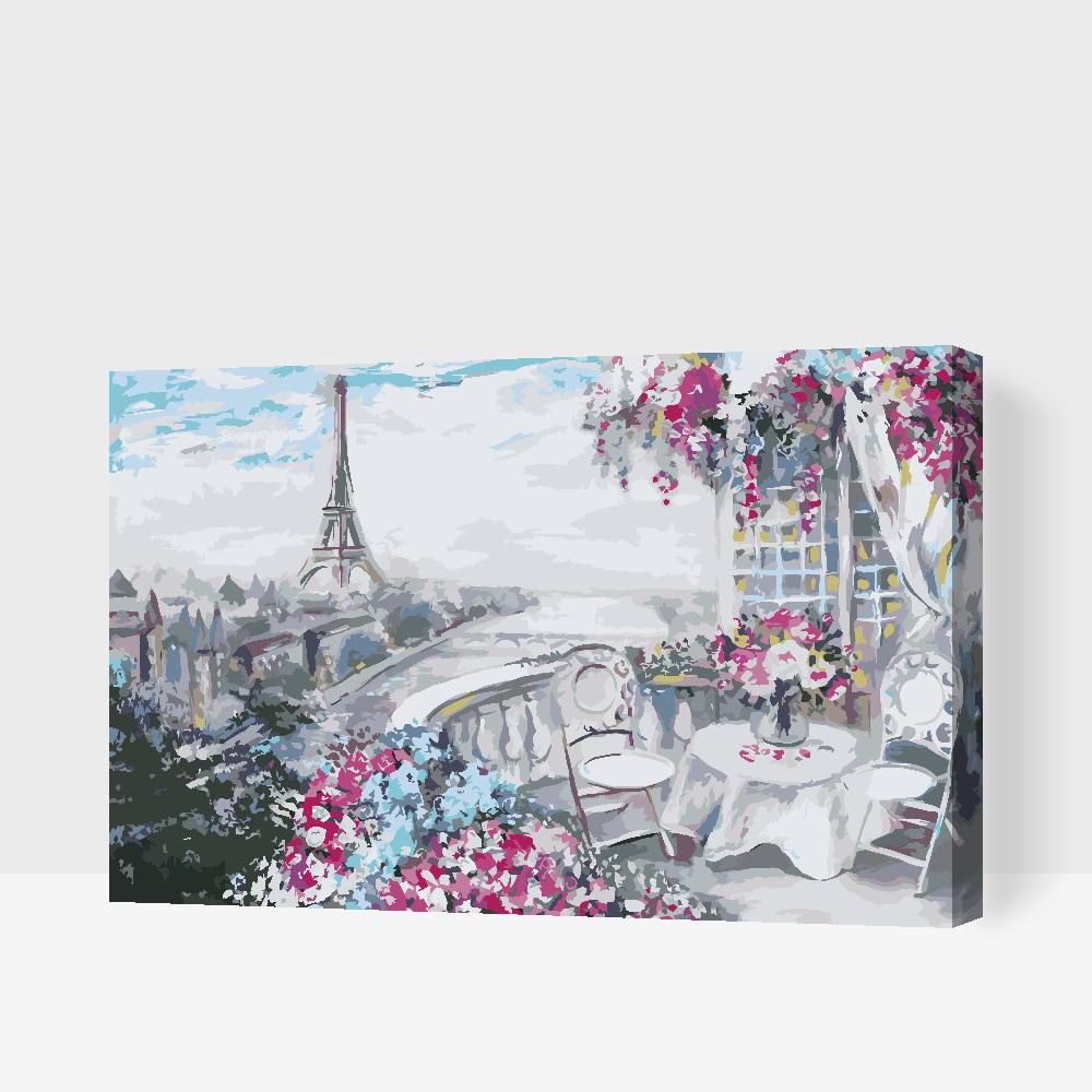 Paint by number - Na terase v Paříži