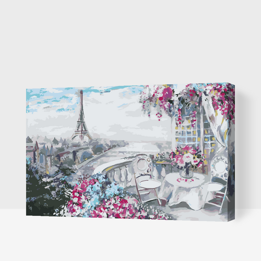 Paint by number - Na terase v Paříži